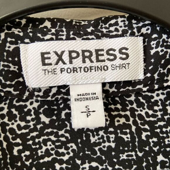Express-portofino black & white button down - Picture 7 of 7